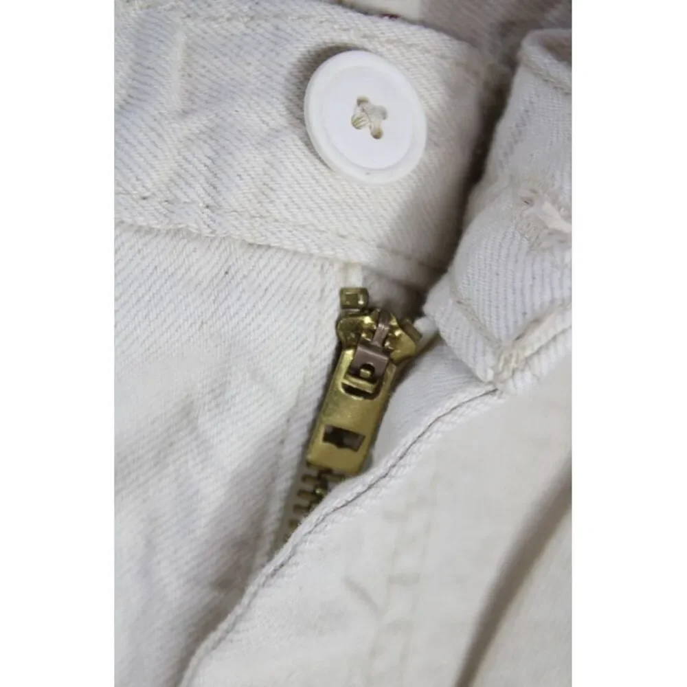 Levis Womens Cropped High Rise Beige Cotton Pants Size 27